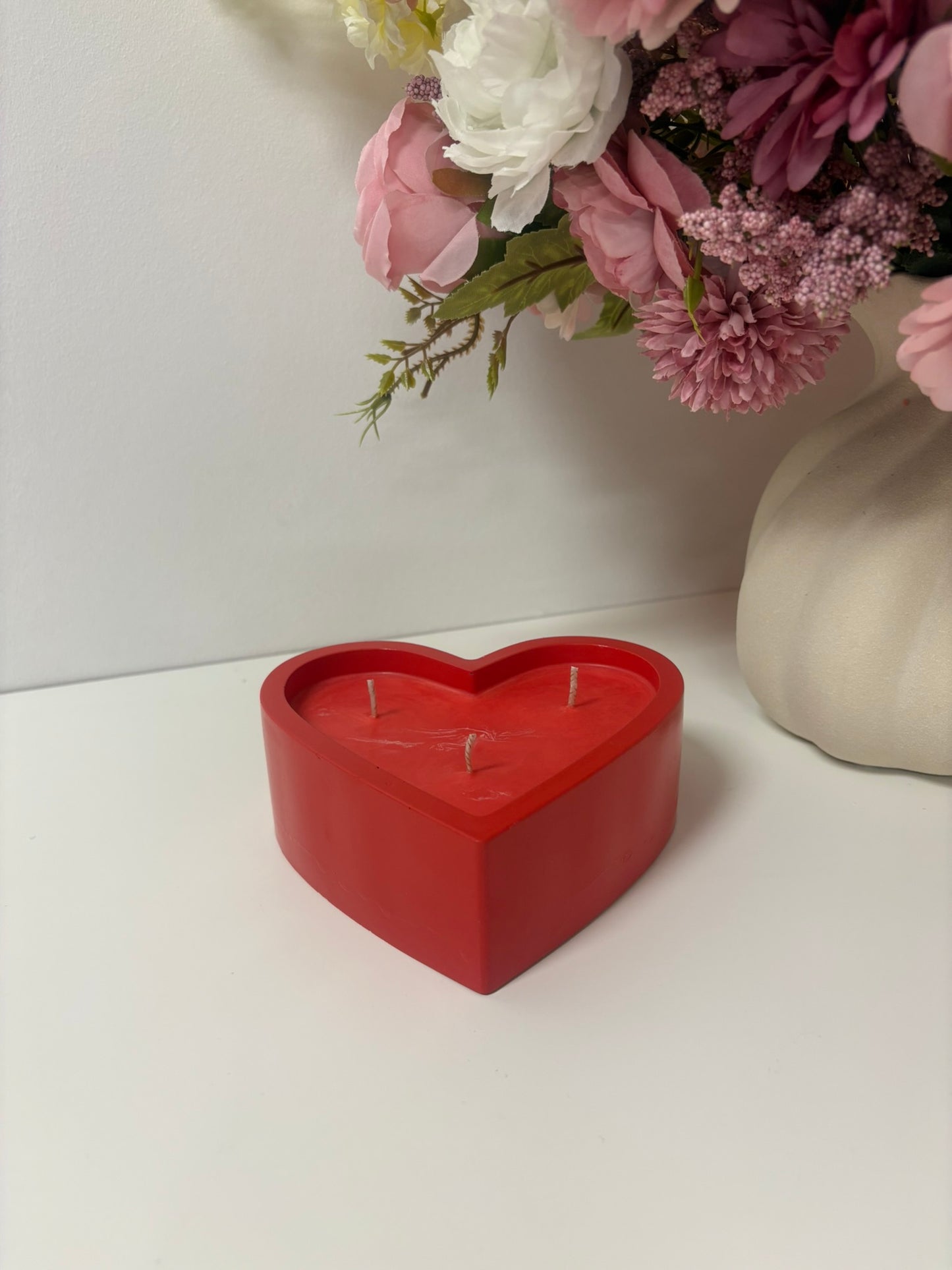 Large Heart Candle Vessel
