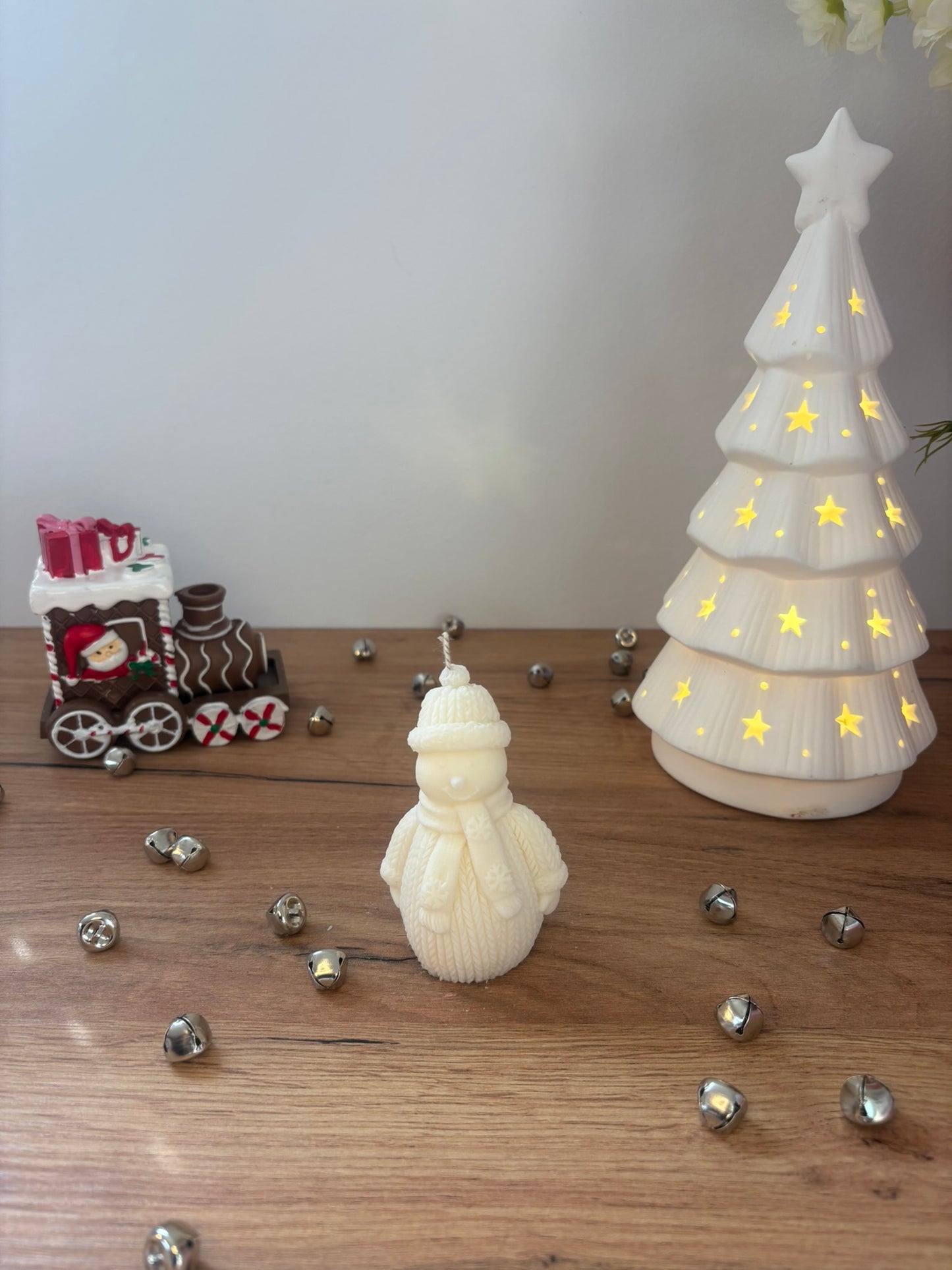 Christmas Snowman Candle