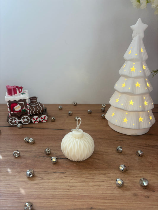 Christmas Wave Ornament Candle