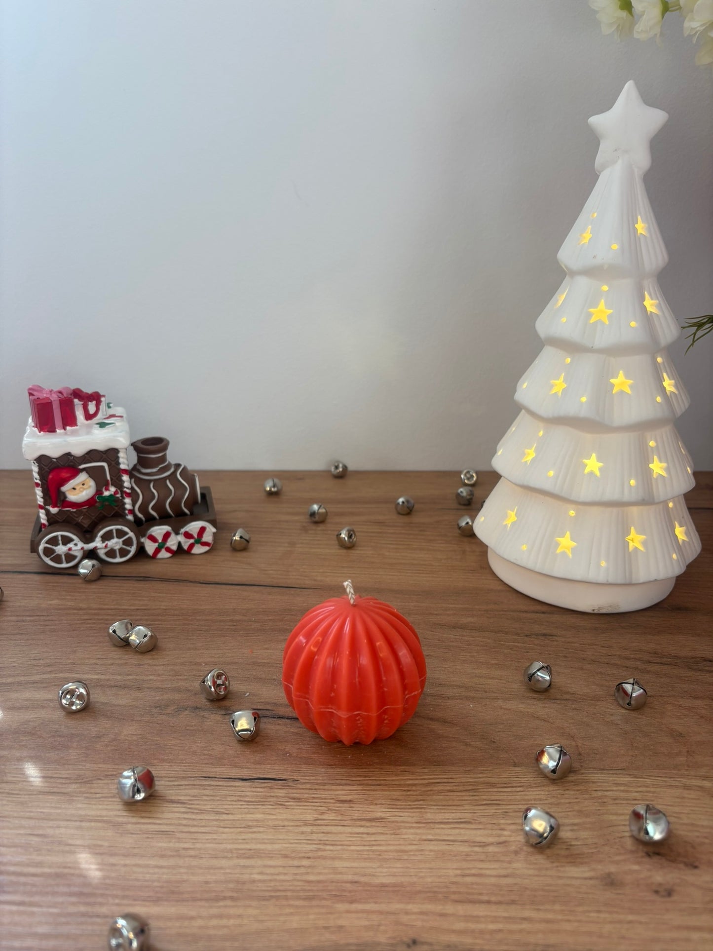 Christmas Small Striped Ornament Candle