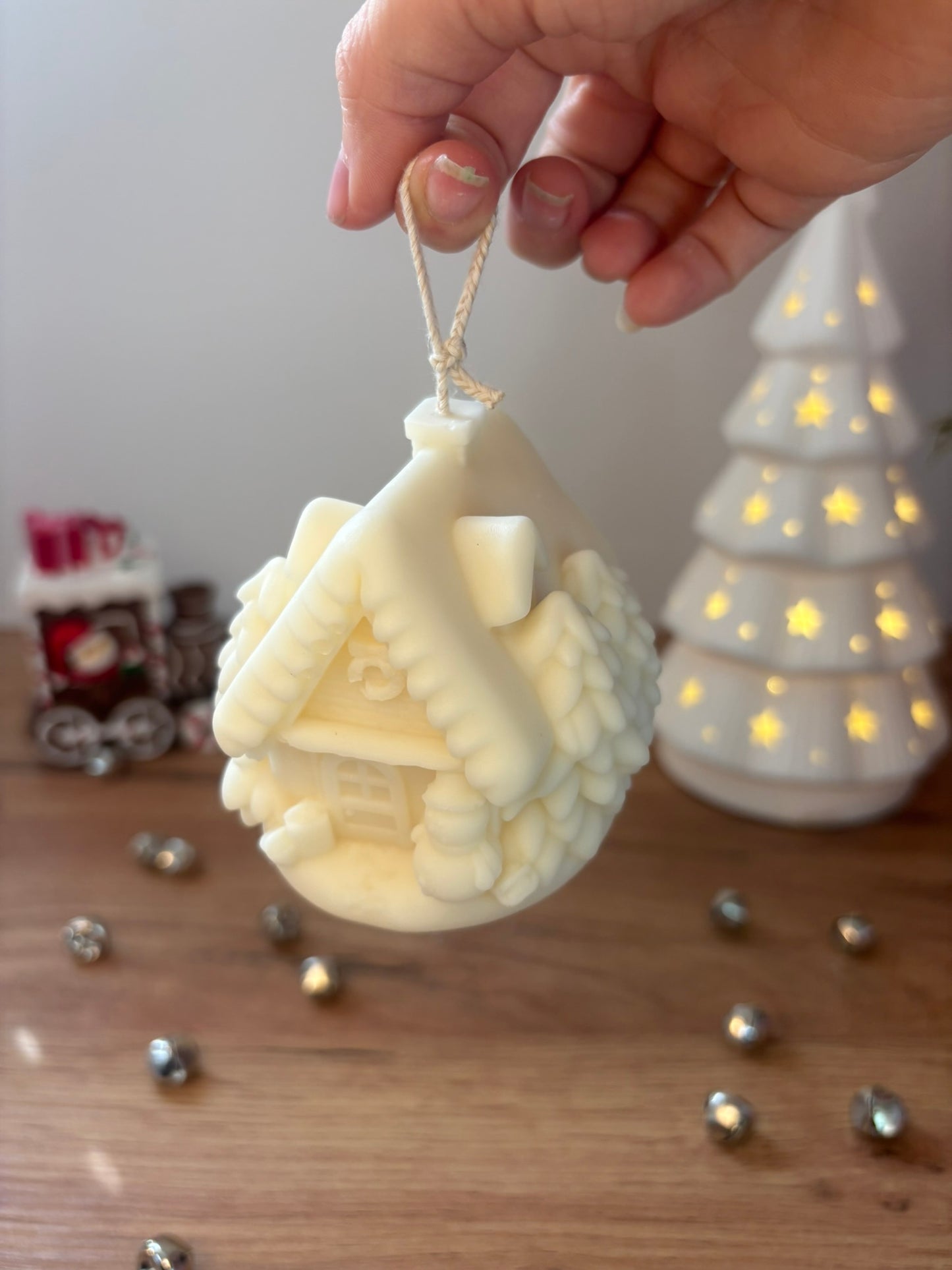 Christmas House Ornament Candle
