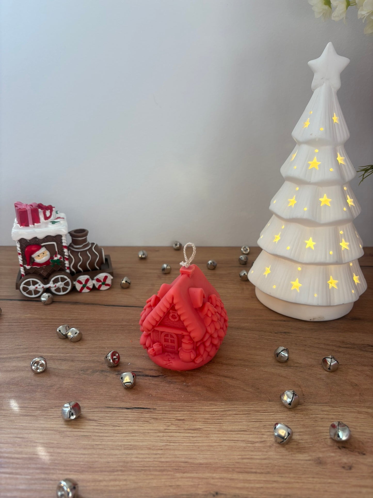 Christmas House Ornament Candle
