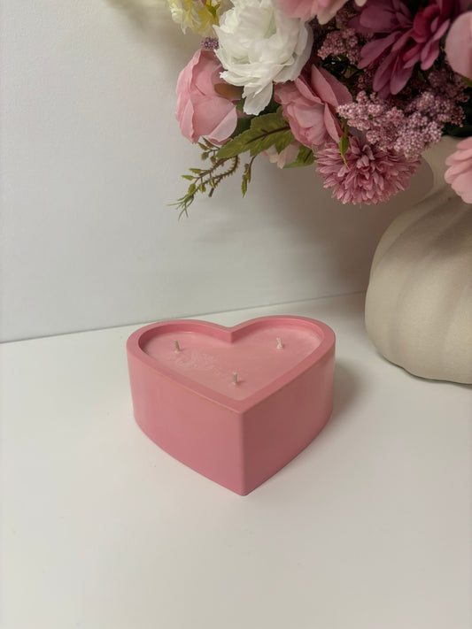 Large Heart Candle Vessel