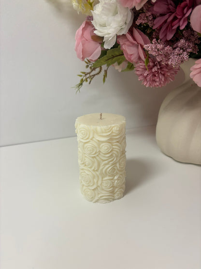 Rose Pillar Candle