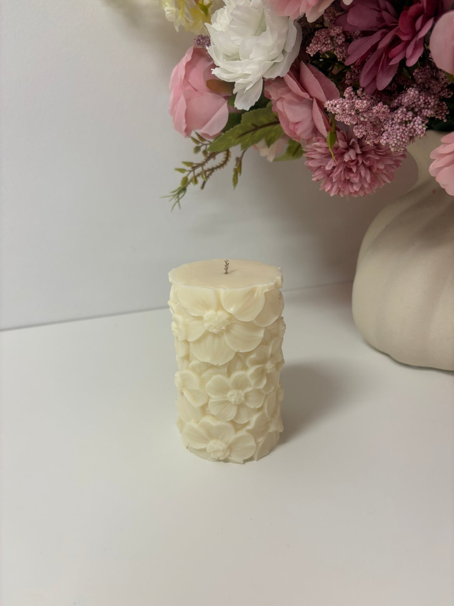 Flower Pillar Candle