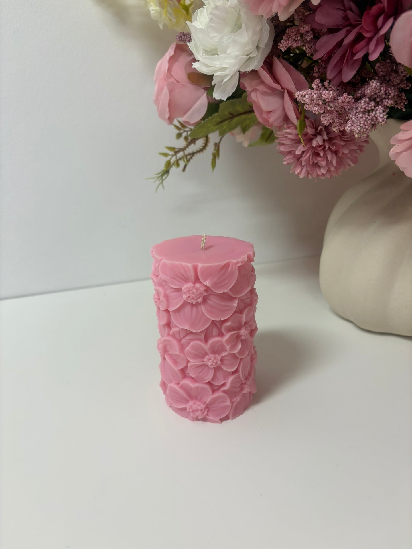 Flower Pillar Candle