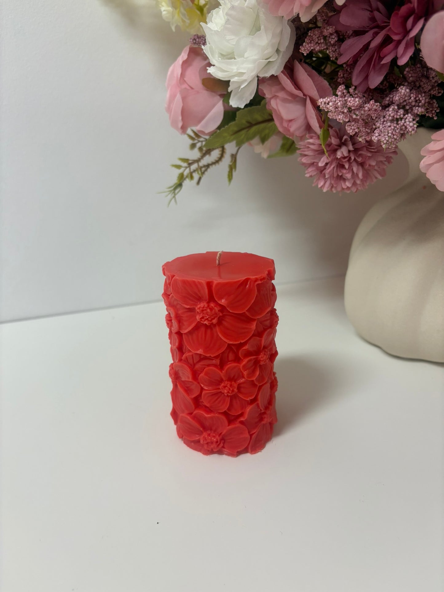 Flower Pillar Candle