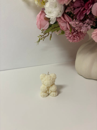 Rose Bear Bow Candle