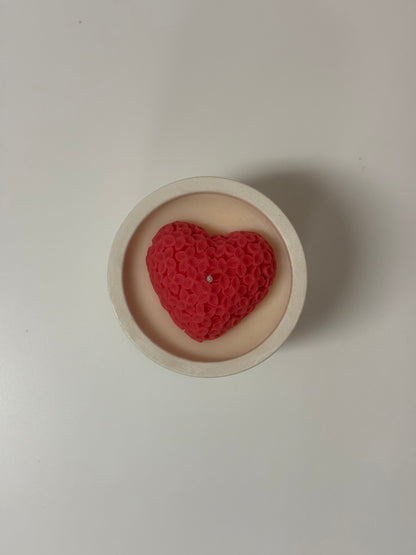 Heart Flower Candle Vessel