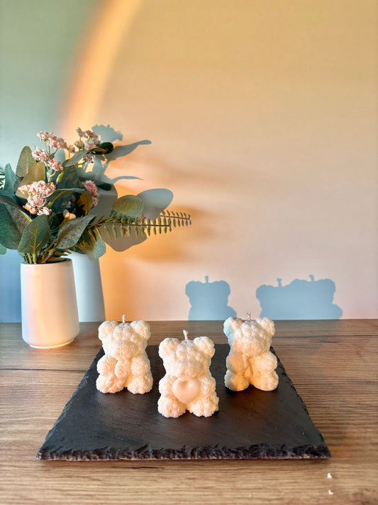 Rose Bears Candle Gift Set