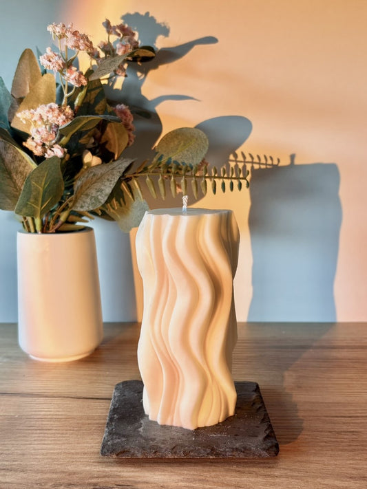 Wave Pillar Candle